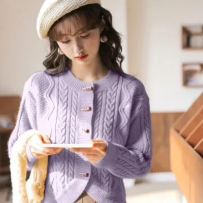 러블리 꽈배기 떡볶이 버튼 가디건 (5 Color)룩 데일리 하객룩 오피스룩 데이트룩