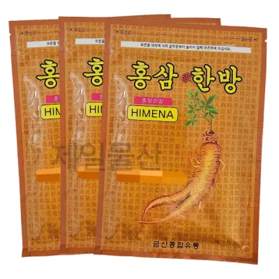 홍삼한방 건강패드 20매 찜질팩 패치 진한 한방 3개
