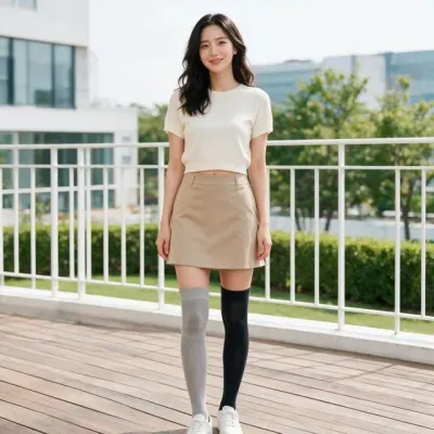 여성 골프 니삭스 무릎양말 쿨링 오버니삭스 여름 야외 스포츠 등산 2컬러