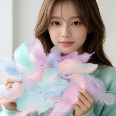 깃털 배경 촬영 소품 인물 사진 스튜디오 스냅 출사 장식 연출 연출물 포토 스팟