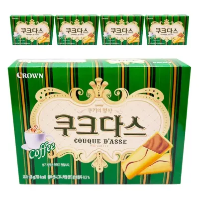 크라운제과 쿠크다스 커피 128gx5개입