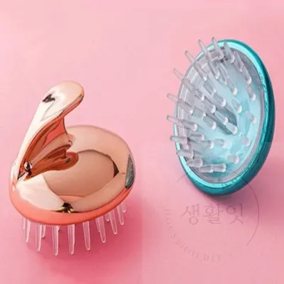 실리콘 두피 헤어 마사지기 블루 실리콘브러쉬 두피마사지빗 헤어괄사 두피괄사 두피쿨링기