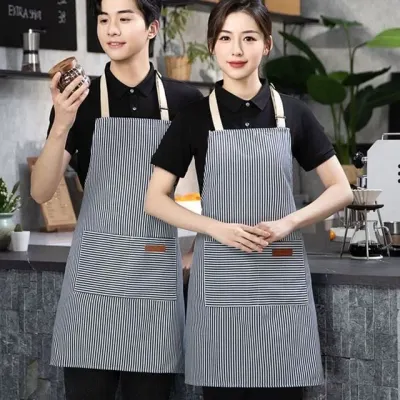 줄무늬 앞치마 바리스타 공방앞치마 작업용 카페 목공 요리