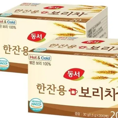 보리차 티백 볶은 보리차 한잔용 구수한 가정용 국산 동서 간편 무카페인 꾸러미 침출차 종류별 곡물 건강