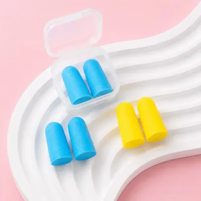 휴대용 소음방지 스펀지 귀마개 수면귀마개 2color LM-0967