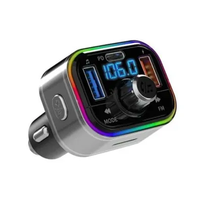 차량용 핸즈 프리 자동차 블루투스 리시버 무선 트랜스미터 송신기 수신기 오디오 음악 플레이어 무드등