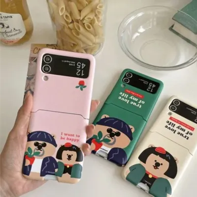 3D 곡면 카드 쿼카 Z플립6 수납 트라이코지 케이스 갤럭시 5 미스터앤걸 하드 플립디자인케이스 하드케이스