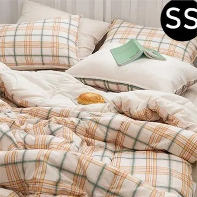 체크 차렵 이불 슈퍼 싱글 이불 마이크로 사계절 간절기 침구 부드러운 단품 패턴 호텔 신혼 침대 학생