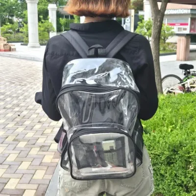 대형 투명 PVC 백팩 비치백