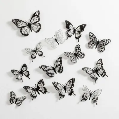 혜명몰 3D 나비 데코 스티커 (30개입) 다이어리꾸미기스티커 생일답례품스티커 디자인스티커 예쁜포장 씰스
