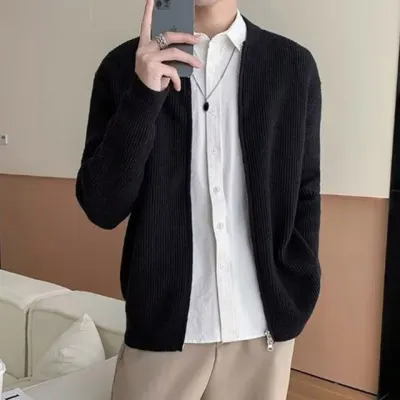 봄 가을 지퍼 집업 정장 캐주얼 니트 가디건 남성가디건 남성카디건
