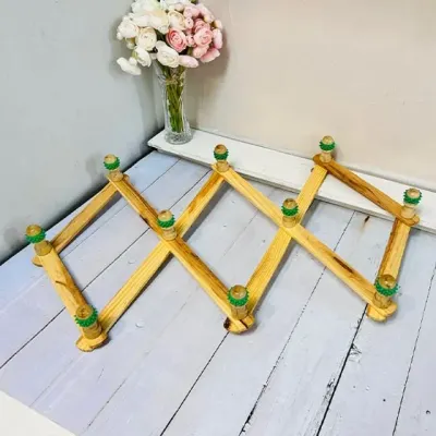 원목 자바라 옷걸이 중 거치대 모자걸이 나무걸이 나무자바라