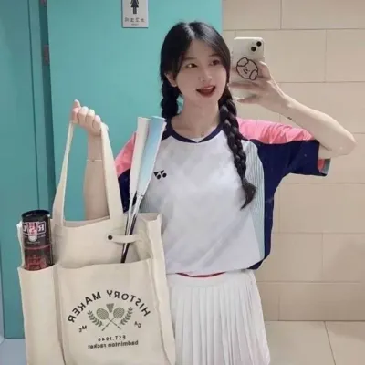 MOA 스포츠 라켓 백 테니스 가방 캔버스 배드민턴 헬스 에코백