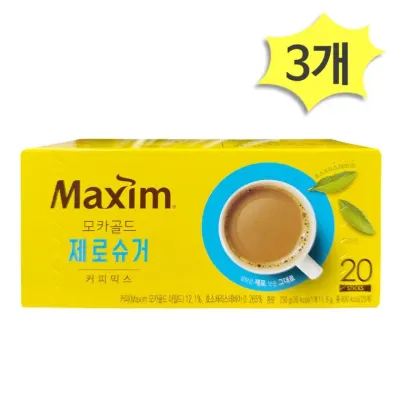 맥심 모카골드 제로슈거 커피믹스 230g x 3개(총 60개입)