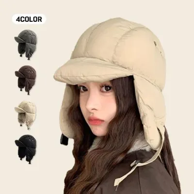 패딩 버클 겨울 캠핑 귀달이 패딩 트루퍼햇 4color