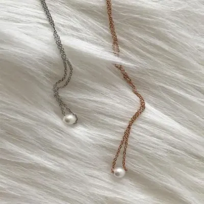 진주 목걸이 진주목걸이 패션 네크리스 써지컬 Sea salt pearl