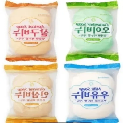 세안비누 2P 우유 오이 인삼 살구 향비누 바디비누
