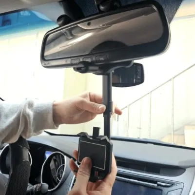 360도 차량용 각도조절 룸미러거치대 핸드폰 거치대