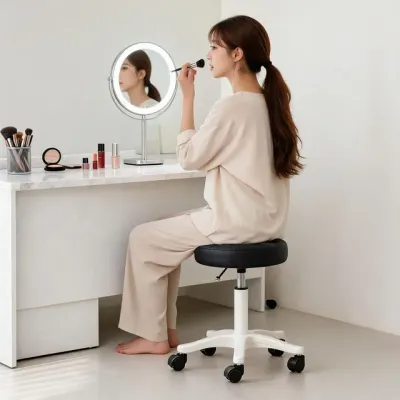 이지핏 원형 회전 스툴의자 메이크업 뷰티 의자 진료실 학원 상담 사무용
