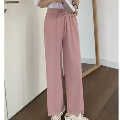 와이드팬츠 통바지 1개 냉감 밴딩 쿨링팬츠 무봉제 여자 바지