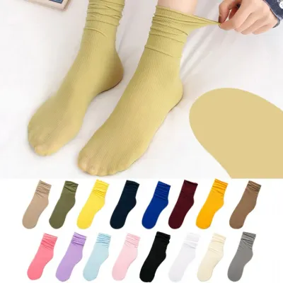 돌돌이골지 골지양말 얇은 양말 칼라 무압박 16컬러 중목