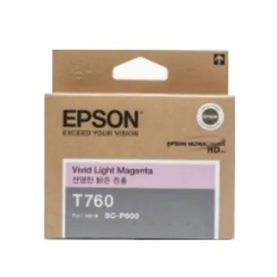 혜명몰 엡손 잉크 T760600 Light Magenta 밝은진홍 - 개 (1개입) 사진출력 잉크카트리지 잉크리필 엡손무한