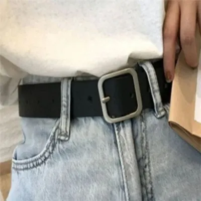 남녀공용 사각 버클 벨트 남녀공용 데일리 벨트 캐주얼 와이드 청바지 남성 정장 여성