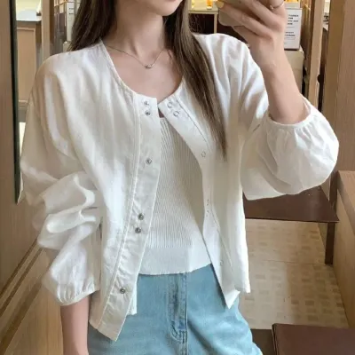 노카라 긴팔 자켓 가디건 여름 봄가디건 봄자켓 얇은 간절기 데일리 캐주얼