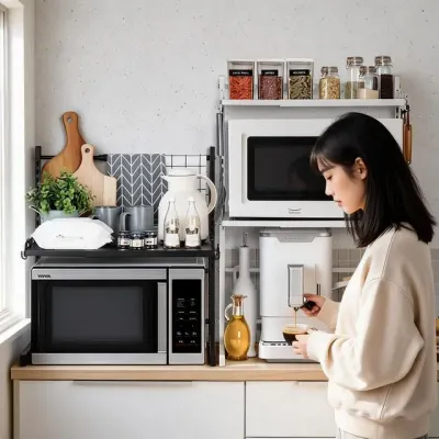 전자레인지대 렌지수납장 밥솥다이 오븐 밥통 정리대 주방 선반 거실