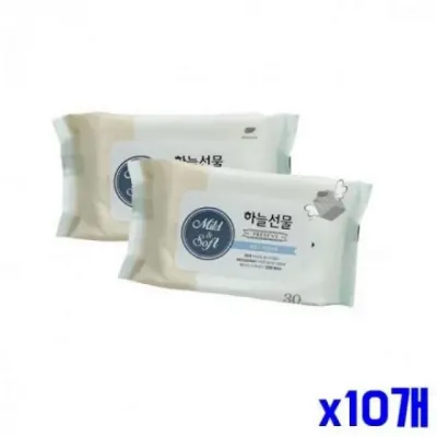 피톤치드 휴대용 물티슈 30매 10개 여행 외출 위생