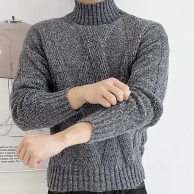 남자 반폴라 니트티 반목티 반목폴라 반목니트티