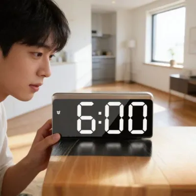 디지털 LED 시계 무소음 벽걸이 탁상용 거실 공부방 사무실 인테리어 소품