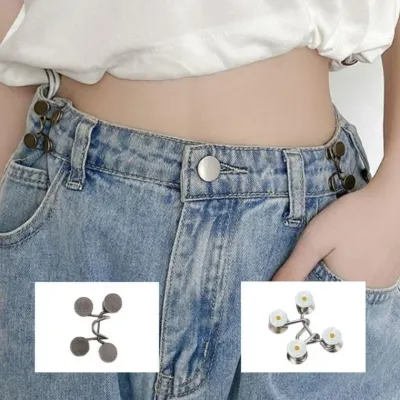 간편 셀프 수선 허리둘레 조절핀 청바지 단추 옷수선 사이즈 달기 고리 허리밴딩 수예