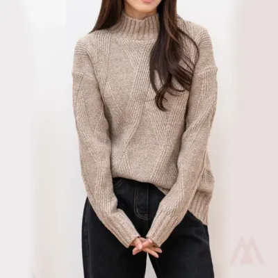 반폴라 니트티 니트코디 여성캐시미어티 캐시미어니트