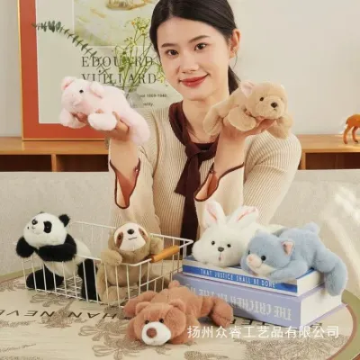 나무늘보인형 국경 간 산림 동물 봉제 장난감 차량용 판다 인형 리얼한 나무늘보 작은 돼