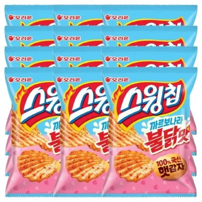 오리온 스윙칩 까르보나라불닭맛 55g x 12개 x 1박스