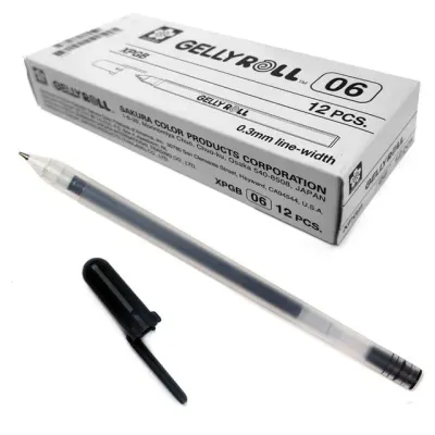 사쿠라 젤리롤펜 겔리롤펜 파인 XPGB 0.6mm (블랙) (12개입) 1다스