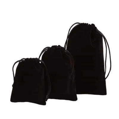 모노리빙 벨벳 파우치 주머니 블랙 10X12cm 생리대파우치 메이크업파우치