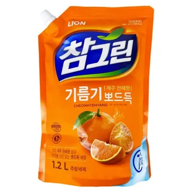참그린 제주 천혜향 1.2리터 주방세제 -TJ 참그린주방세제 트리오 주방세제 세제 세척 주방용품