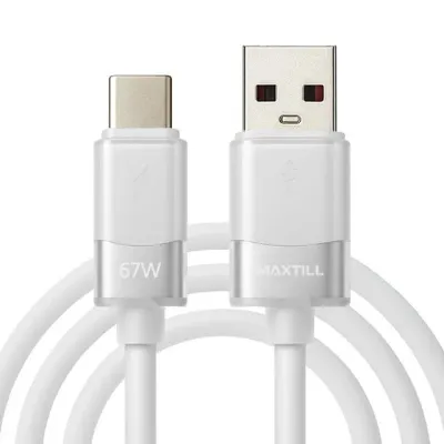 맥스틸 usb고속충전케이블 USB to C 3A 67W 케이블 2M (화이트) (MT-UC2M)