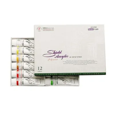 쉴드 아크릭물감 모노폴리 50ml 12색 - 개 (1개입) 전문가용물감 12색물감 그림물감