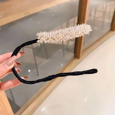 똥머리 올림머리끈 헤어끈 올림 헤어핀 머리 화이트 핑크 진주 네이비