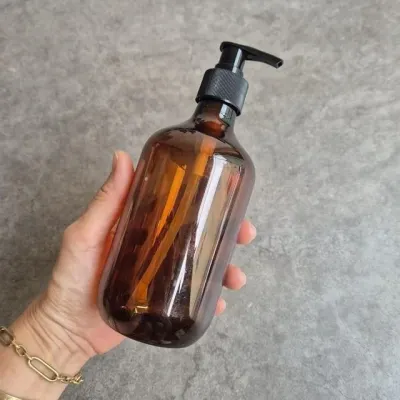 펌핑 용기 갈색 500ml 다용도 공병 핸 로션 세제 펌프 화장품 샴푸 워시 바디 케이스 린스 샴푸