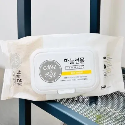 (ABM도매콜) 하늘선물 물티슈 80매 캡형