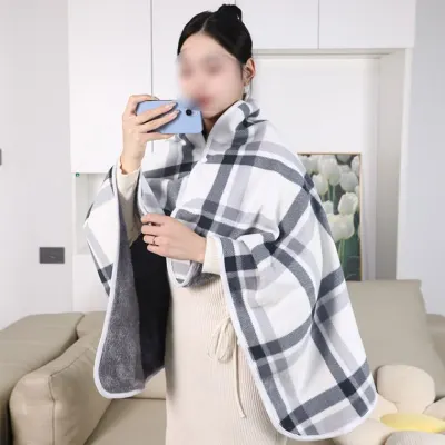 [ABC0573] 무릎담요 똑딱이밍크 망토담요 어깨 극세사담요 블랭킷 80x130 당일발송