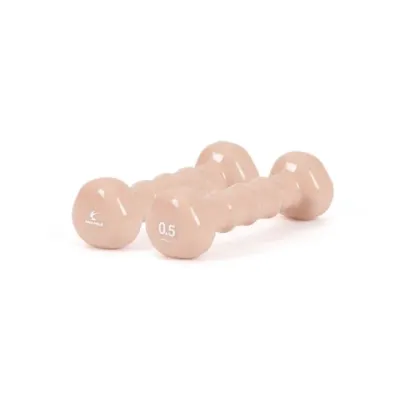 PVC 삼각 아령 0.5kg 코랄핑크