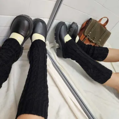 꽈배기 여성 레그워머 겸 암워머