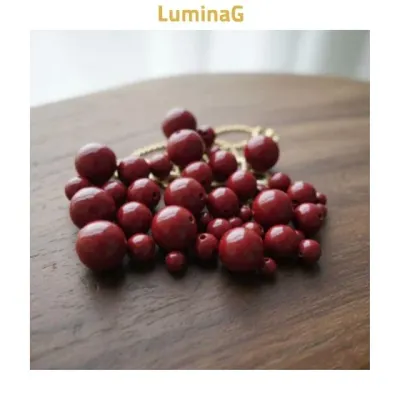 만들기 부자재 경면주사 소원성취 재물 행운 액막이 액운차단 팔찌 비즈 8mm 1알