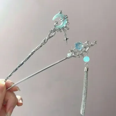 메탈 올림머리 비녀 5종 메탈 진주 비녀 한복 올림머리 헤어