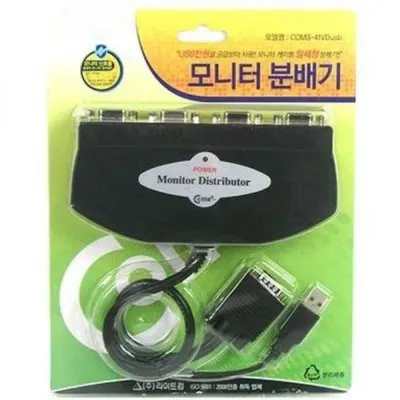 모니터 분배기 DVI 선택기 디스플레이 허브케이블 4대
